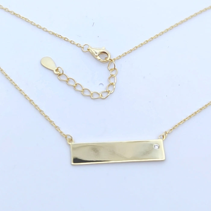 Sunshine Bar Disc Necklace