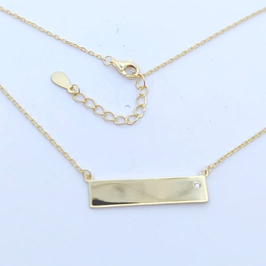 Sunshine Bar Disc Necklace