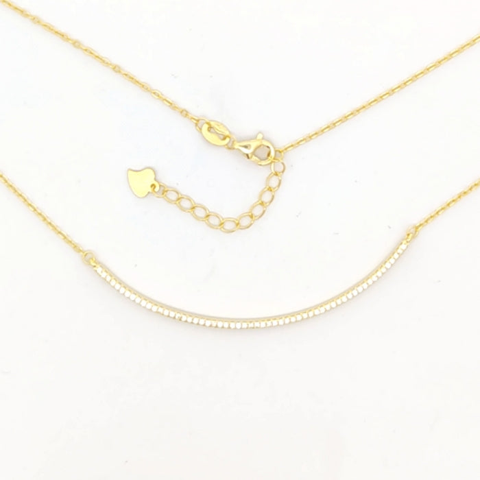 Sunshine CZ Curve Necklace