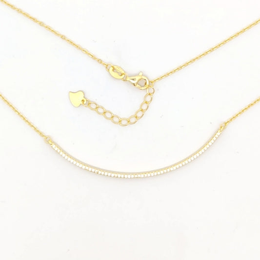 Sunshine CZ Curve Necklace