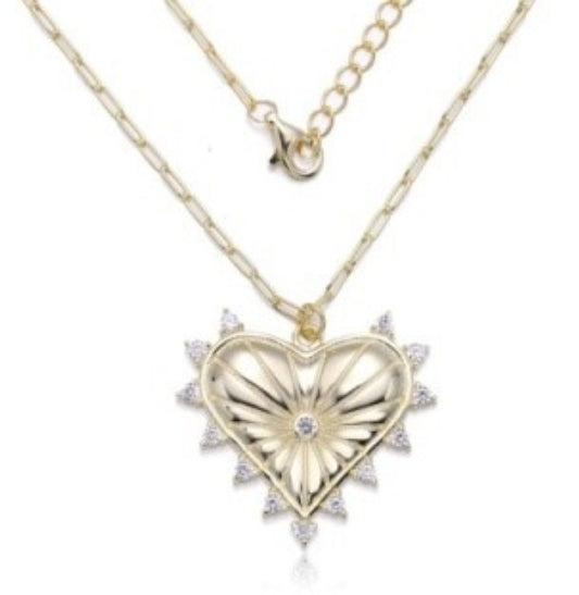 Sunshine Decorative Heart Necklace