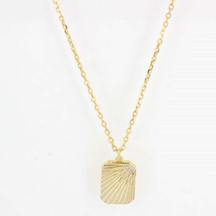 Sunshine Sunray Disc Necklace