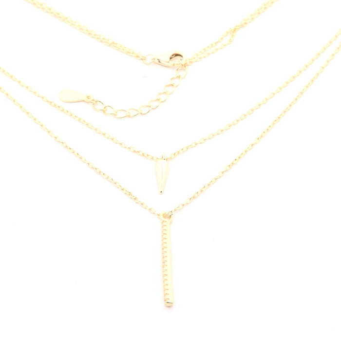 Sunshine CZ Double Necklace | 40-42+3cm - John Ross Jewellers