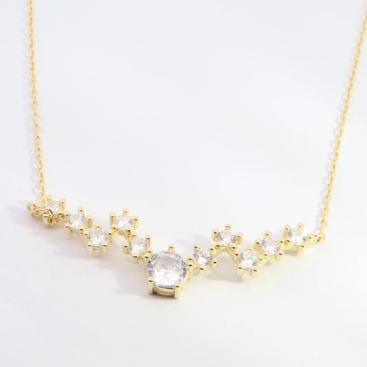 Sunshine Scattered CZ Necklace