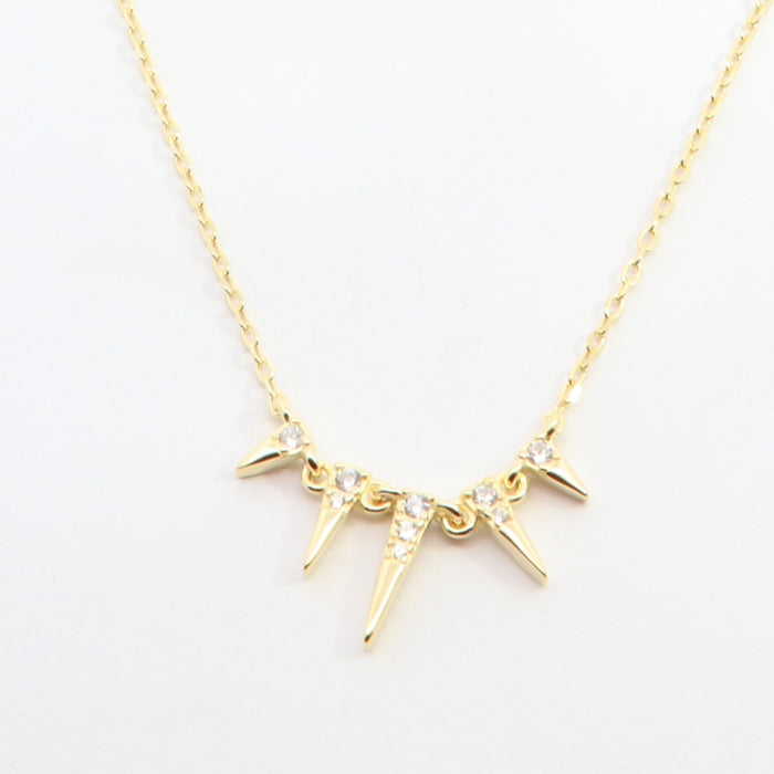 Sunshine CZ Spiky Fringe Necklace