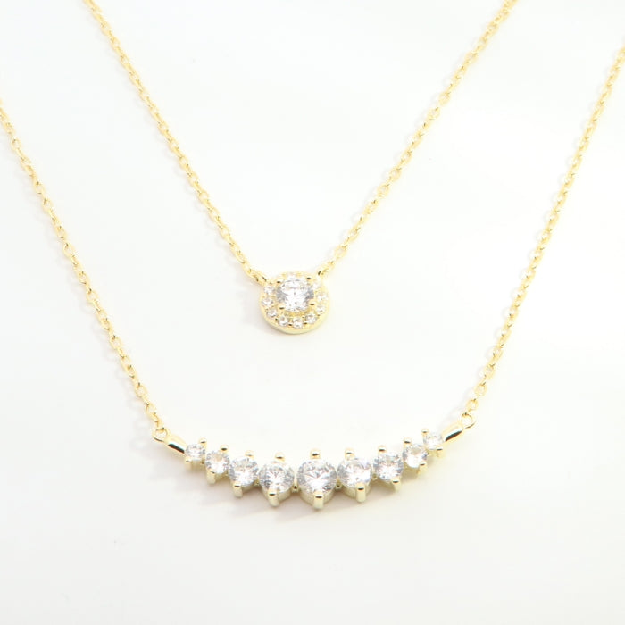 Sunshine CZ Tiara Necklace