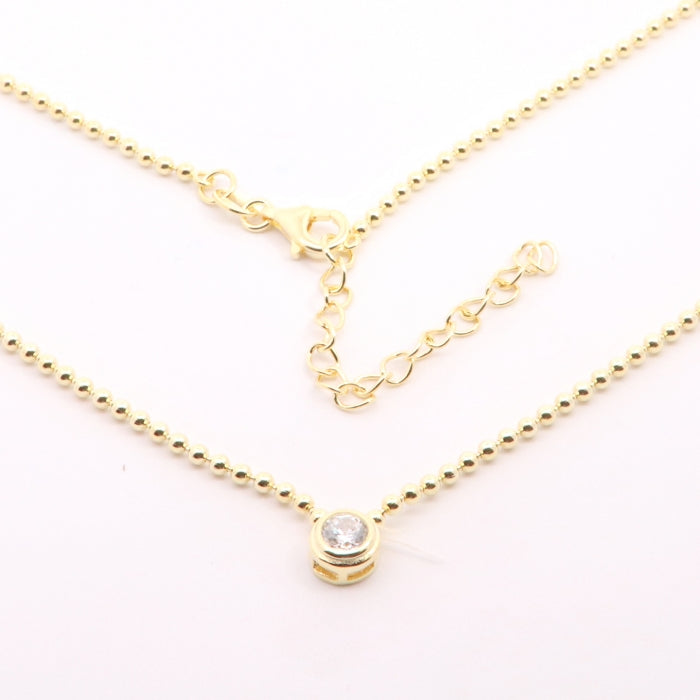 Sunshine Floating CZ Beaded Necklace - John Ross Jewellers