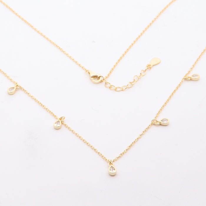 Sunshine CZ Fringe Long Necklace - John Ross Jewellers