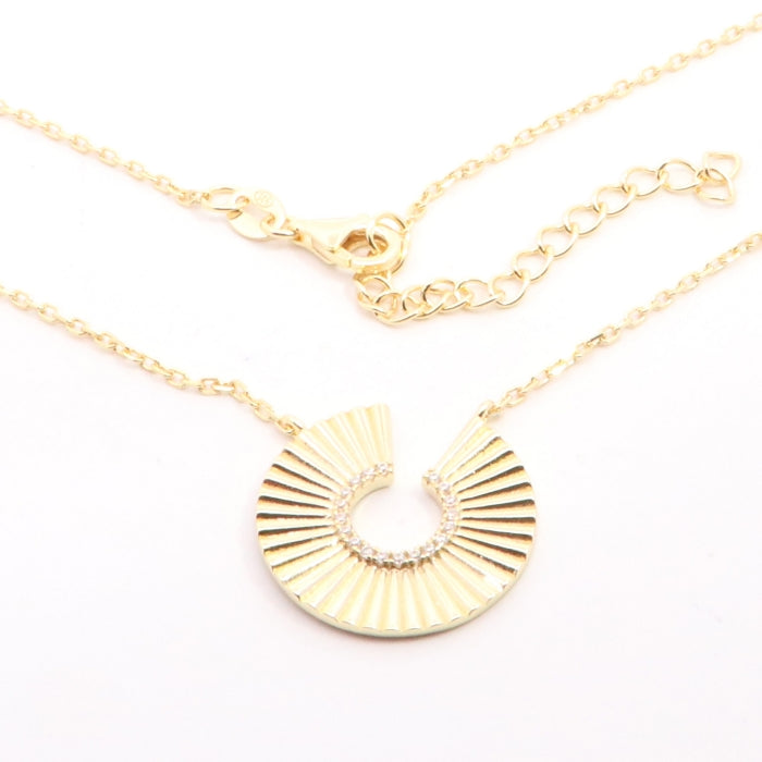 Sunshine Gadroon CZ Necklace | 40+5cm - John Ross Jewellers