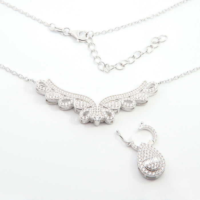 Silver CZ Statement Necklace - John Ross Jewellers