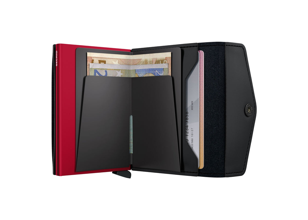 SECRID Envelope Matte Wallet Black & Red