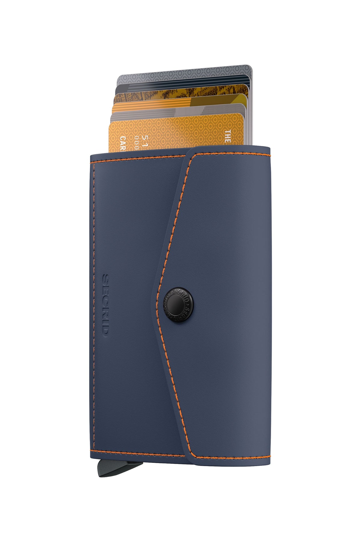 SECRID Envelope Matte Wallet Nightblue & Orange