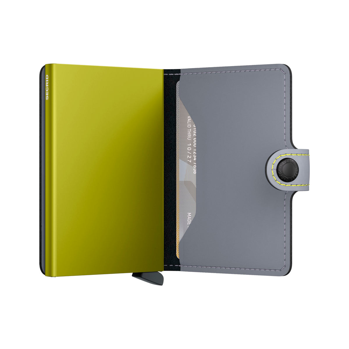 SECRID Miniwallet Matte Grey & Lime