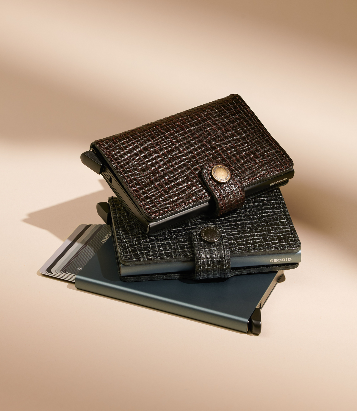 SECRID Miniwallet Palmellato Brown