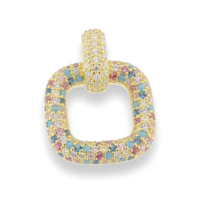 Sunshine Multicoloired CZ Statement Pendant Necklace - John Ross Jewellers