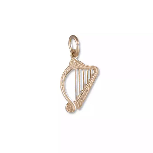 9ct Gold Harp Charm - John Ross Jewellers