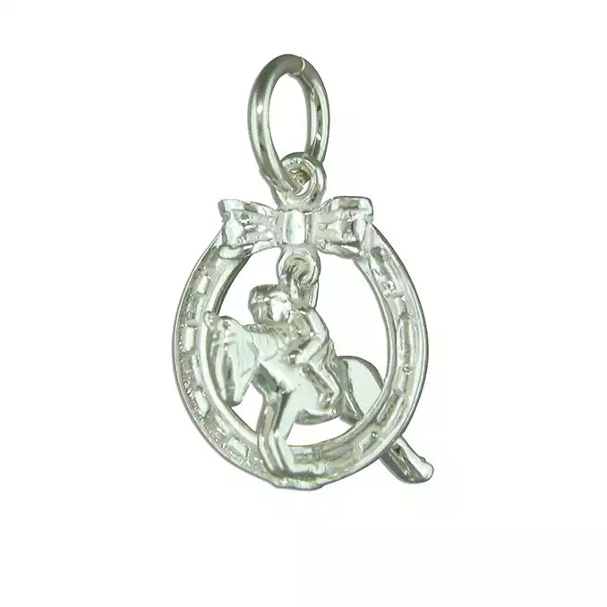 Silver Showjumper Traditional Charm - John Ross Jewellers