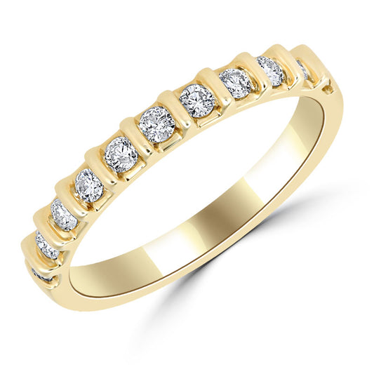 9ct Gold Diamond Eternity/Wedding Ring | Bar Setting 0.25ct - John Ross Jewellers
