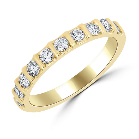 9ct Gold Diamond Eternity/Wedding Ring | Bar Setting 0.50ct - John Ross Jewellers