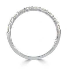 9ct White Gold Diamond Eternity/Wedding Ring | Bar Setting 0.50ct - John Ross Jewellers
