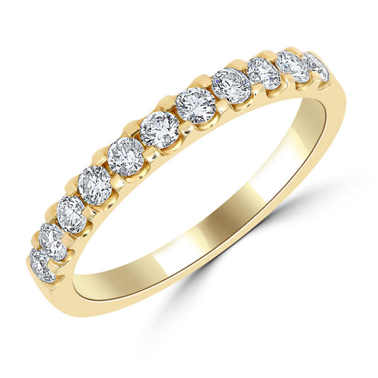 9ct Gold Diamond Eternity/Wedding Ring | Four Claw Setting 0.25ct - John Ross Jewellers