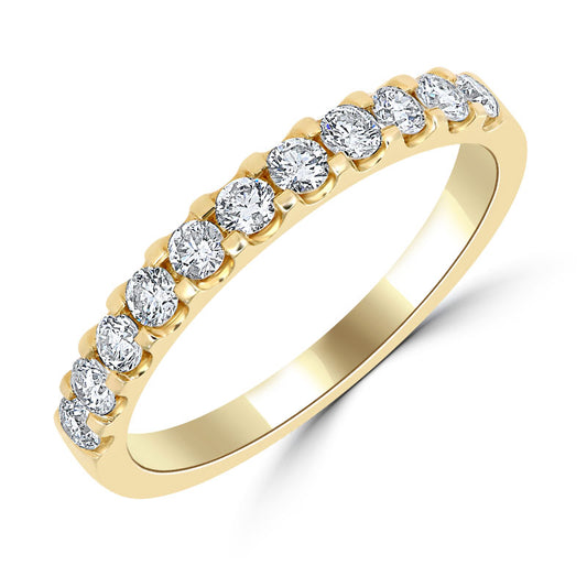 9ct Gold Diamond Eternity/Wedding Ring | Four Claw Setting 0.33ct - John Ross Jewellers
