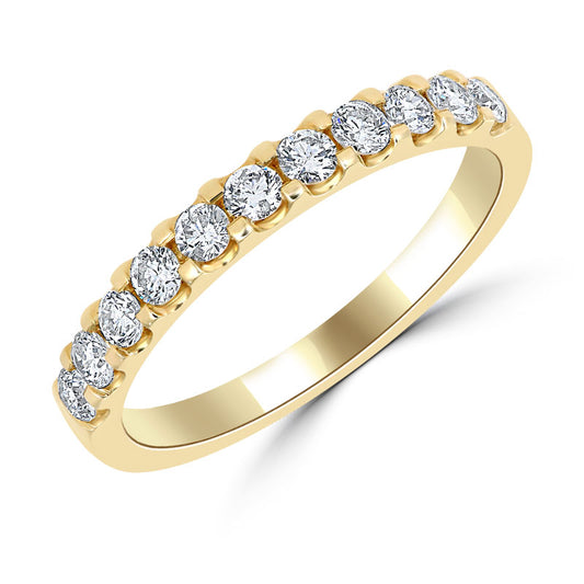 9ct Gold Diamond Eternity/Wedding Ring | Four Claw Setting 0.50ct - John Ross Jewellers