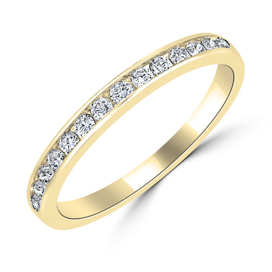 9ct Gold Diamond Eternity/Wedding Ring | Channel Setting 0.33ct - John Ross Jewellers