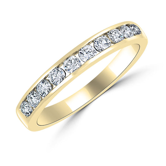 9ct Gold Diamond Eternity/Wedding Ring | Channel Setting 0.50ct