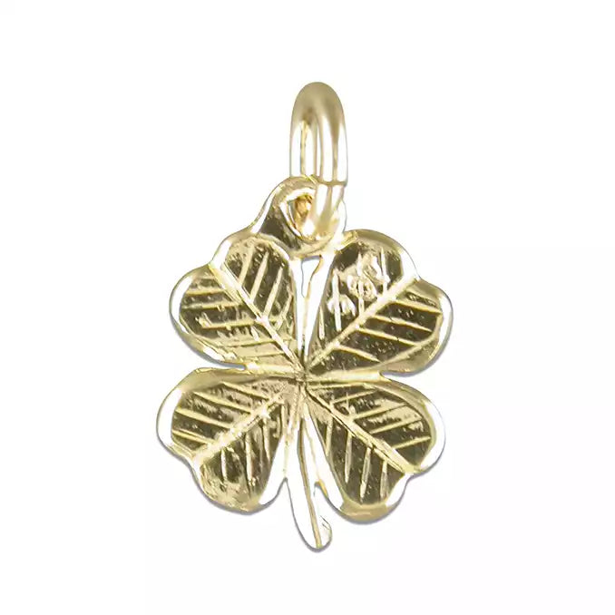 9ct Gold Four Leafed Clover Charm - John Ross Jewellers