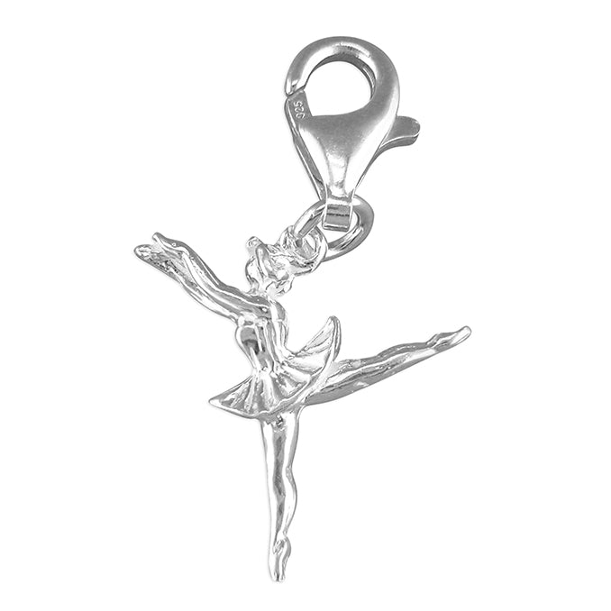 Silver Ballerina Clip-on Charm - John Ross Jewellers