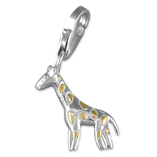 Silver Giraffe Clip-on Charm - John Ross Jewellers