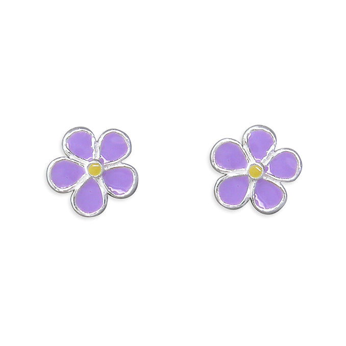 Lavender Flower Stud Earrings - John Ross Jewellers
