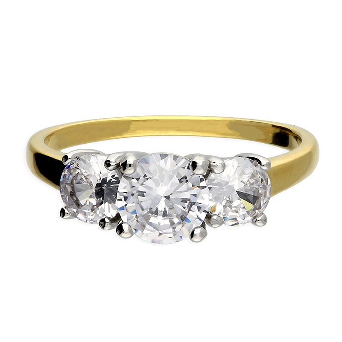 SUNSHINE Trilogy CZ Promise Ring - John Ross Jewellers