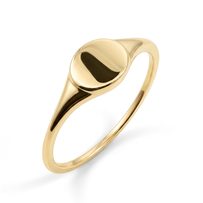 Sunshine Round Signet Ring