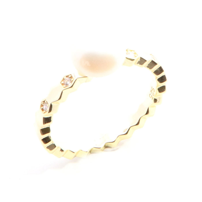 Sunshine Freshwater Pearl & CZ Ring | 8mm - John Ross Jewellers