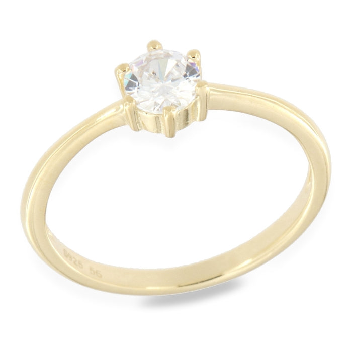 Sunshine CZ Solitaire Ring