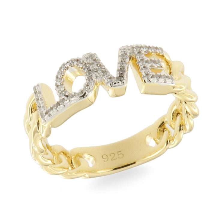 Sunshine CZ LOVE Ring - John Ross Jewellers