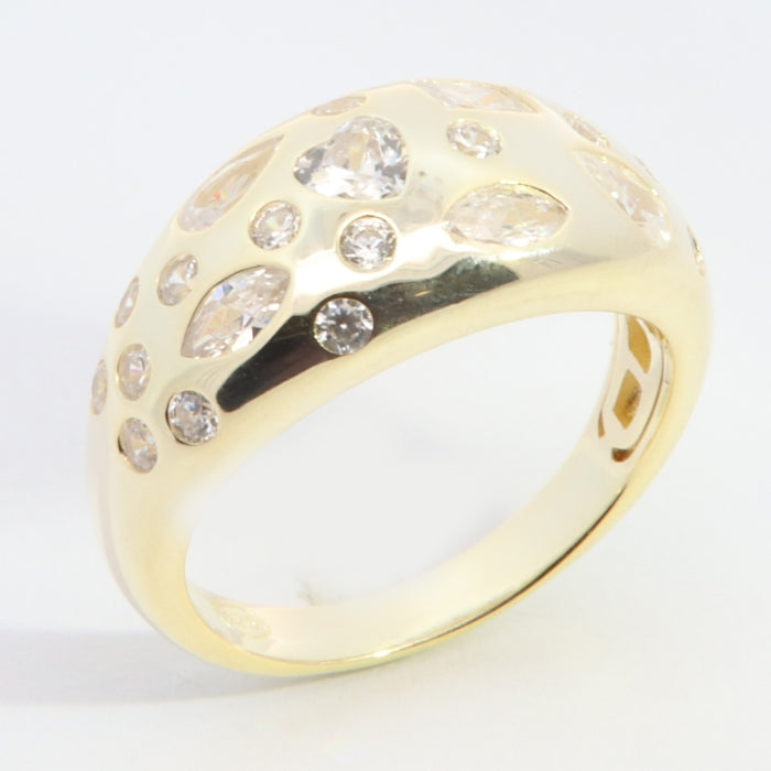 Sunshine Multi CZ Domed Ring