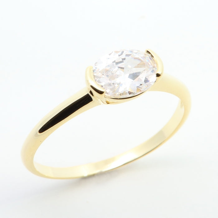 Sunshine Oval Solitaire Ring | East West