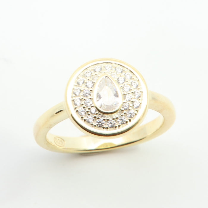 Sunshine Oval CZ Cluster Ring