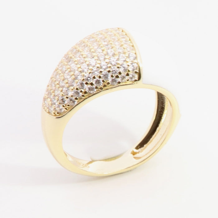 Sunshine White Enamel & CZ Ring - John Ross Jewellers