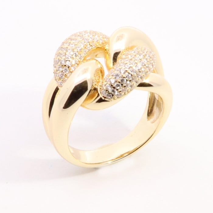 Sunshine Chunky CZ Curb Link Ring - John Ross Jewellers