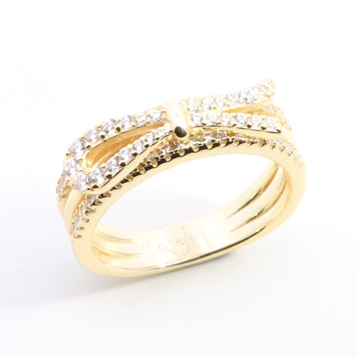 Sunshine CZ Bow Ring - John Ross Jewellers