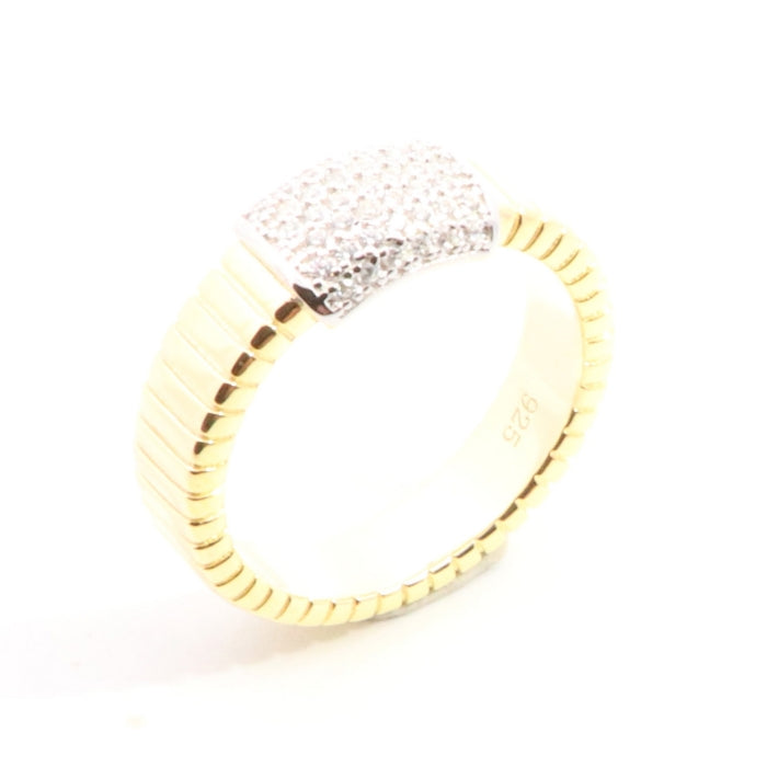 Sunshine CZ Gadroon Band Ring - John Ross Jewellers