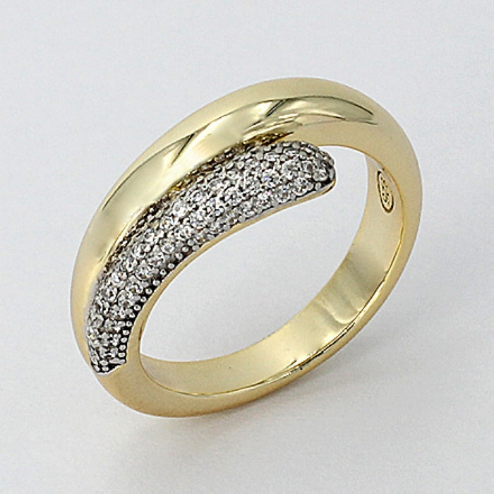Sunshine CZ Crossover Ring - John Ross Jewellers