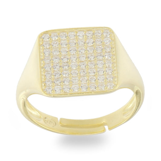 Sunshine Square Chevalier CZ Ring - John Ross Jewellers