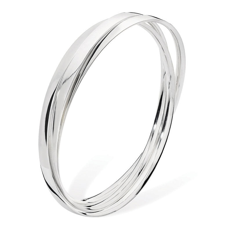 Silver Russian Bangle - John Ross Jewellers