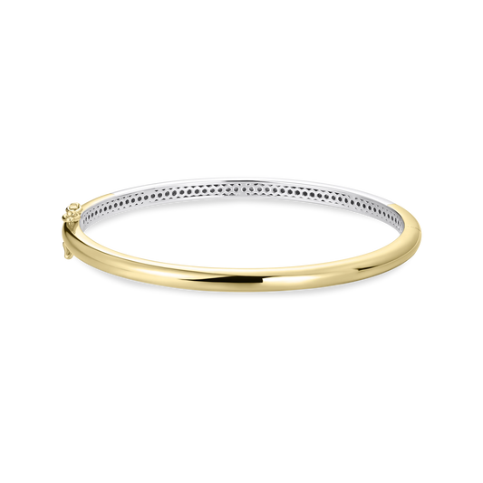 Sunshine Silver Bangle | D Shaped 4mm - John Ross Jewellers