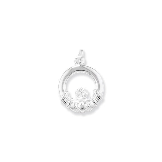 Silver Classic Claddagh Necklace - John Ross Jewellers